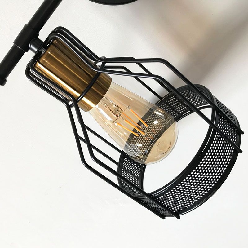 Industrial Style Iron Vanity Light Cylinder Shape Vanity Lamp for Shower Room