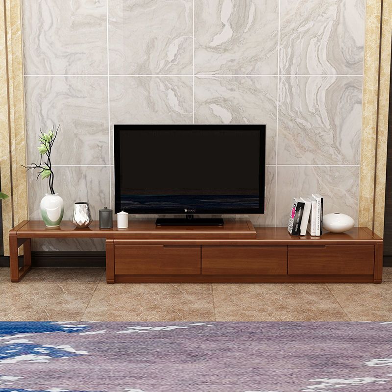 Modern Wood TV Console Open Storage TV Media Stand for Living Room