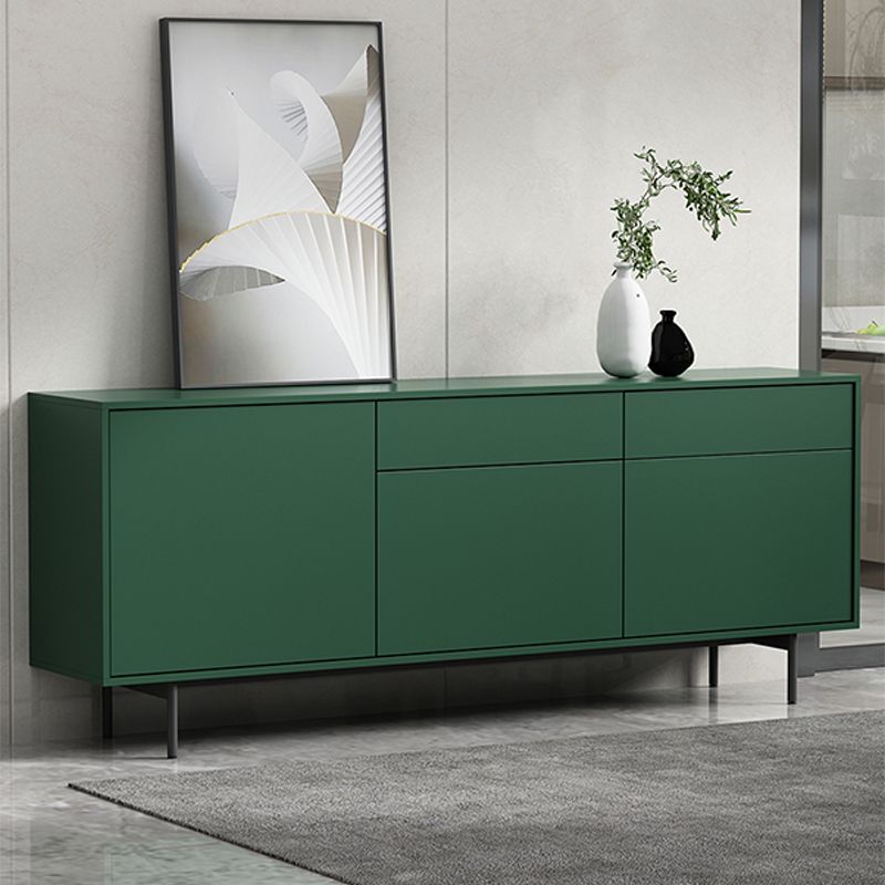 Modern Wooden Storage Sideboard Rectangle Sideboard Cabinet with Drawers and Doors