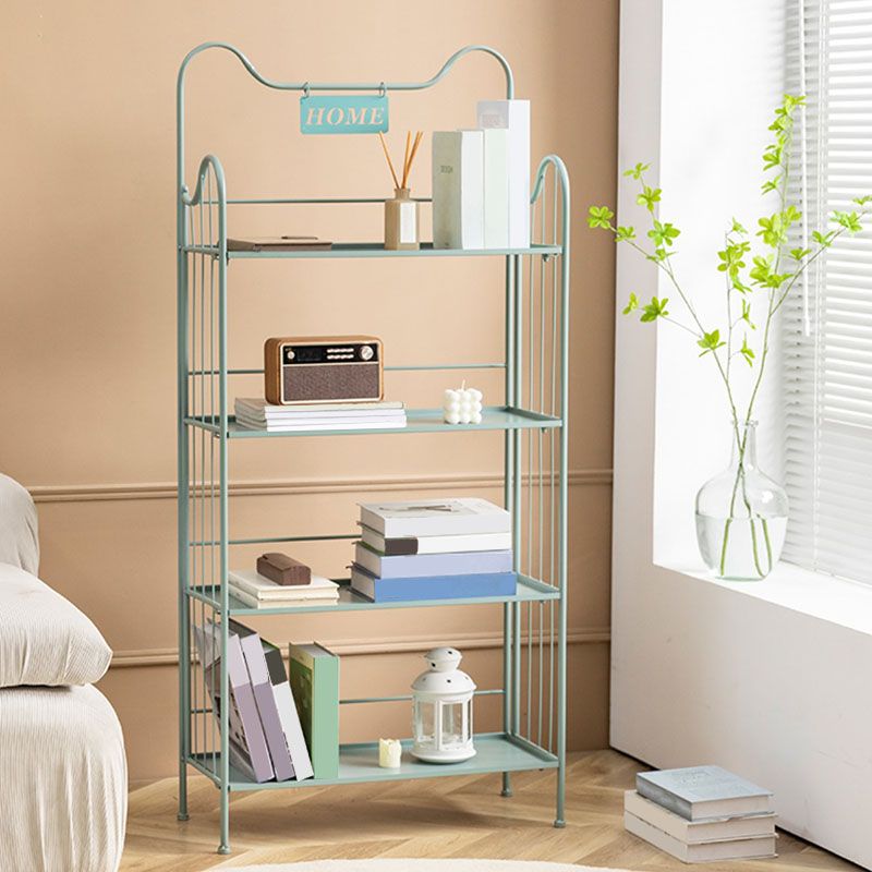 Metal Modern Style Bookcase Open Back Bookshelf for Home Office