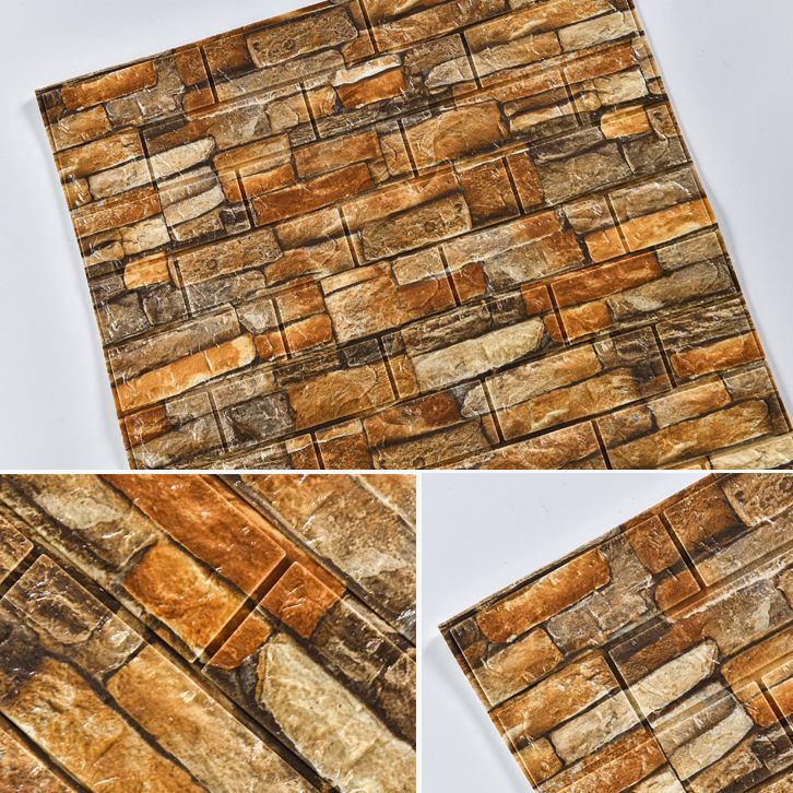 Industrial Wall Plank 3D Brick Bathroom Wall Panels Set of 5