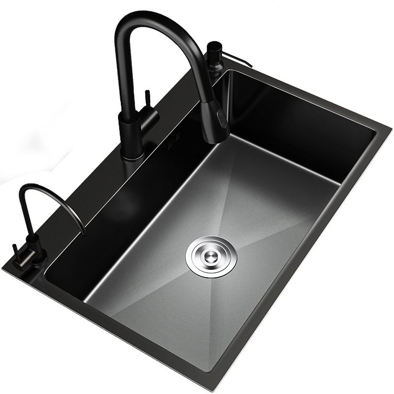 Stainless Steel Kitchen Sink Drop-In Install Kitchen Sink in Black