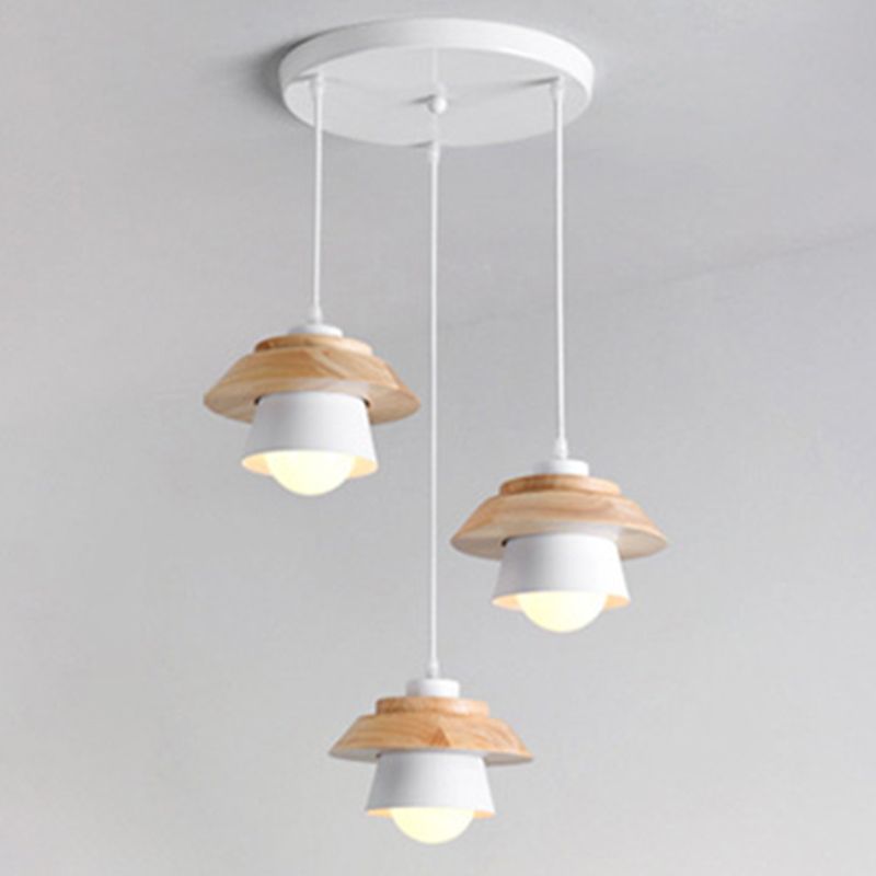 Wooden Hanging Pendant Light Modern Style Suspension Pendant Light