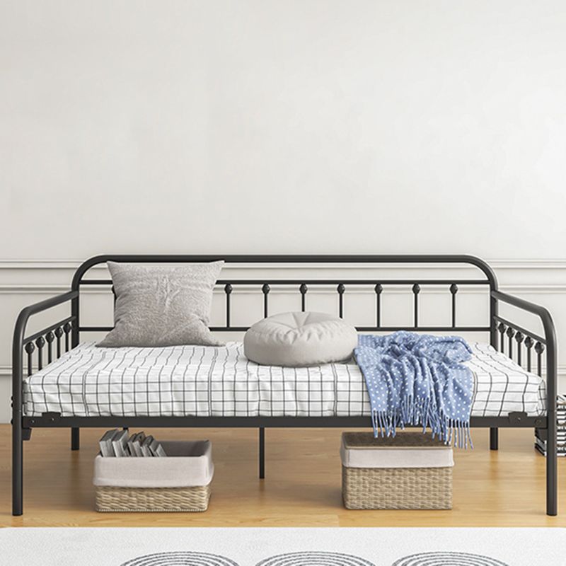 35.43"H Industrial Style Black Kid Bed Iron Frame Indoor Daybed