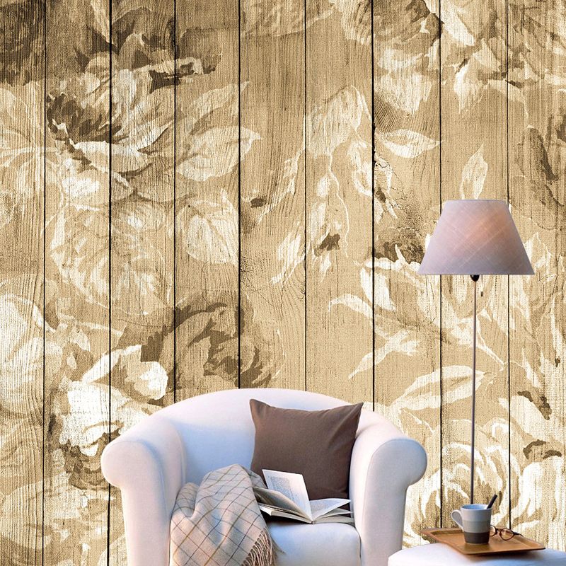 Environmental Illustration Mural Wallpaper Wood Grain Indoor Wall Mural