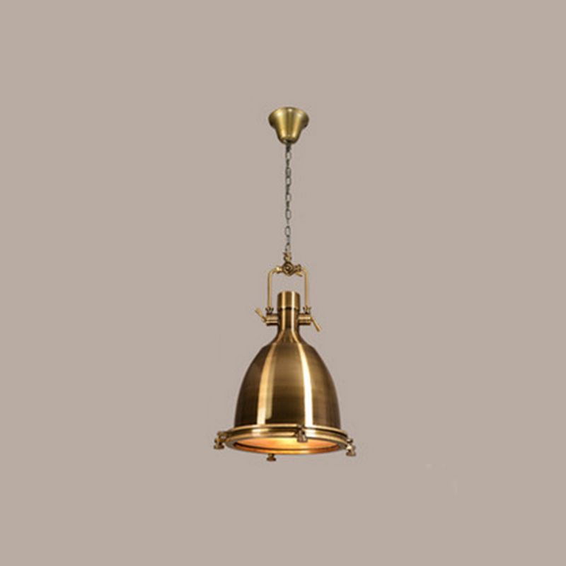 Single Light Industrial Hanging Lamps with Dome Shade for Kitchen Restaurant