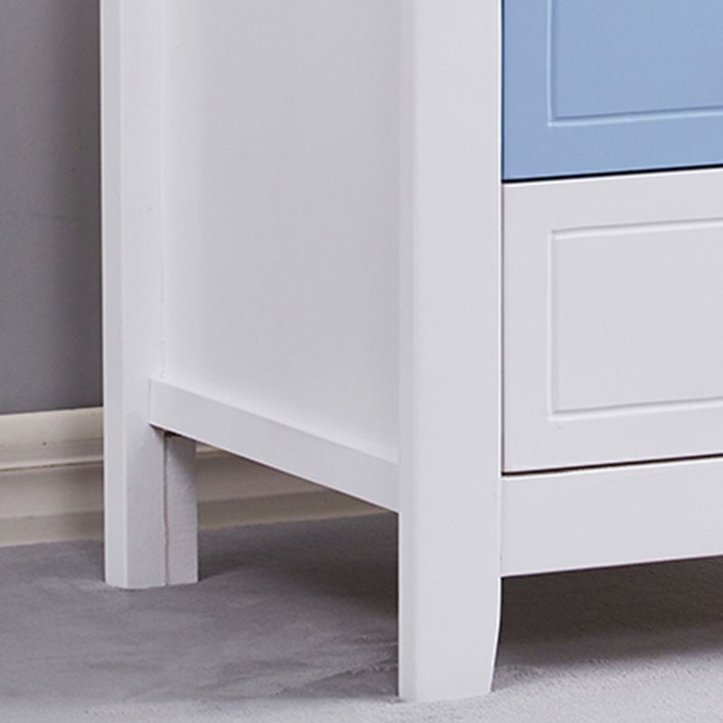 Modern Solid Wood Standard Nightstand with Drawers Kids Bedside Table