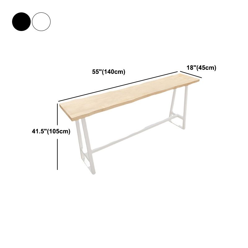 Solid Wood Bar Dining Table Traditional Luxury Rectangle Bar Table with Trestle Base