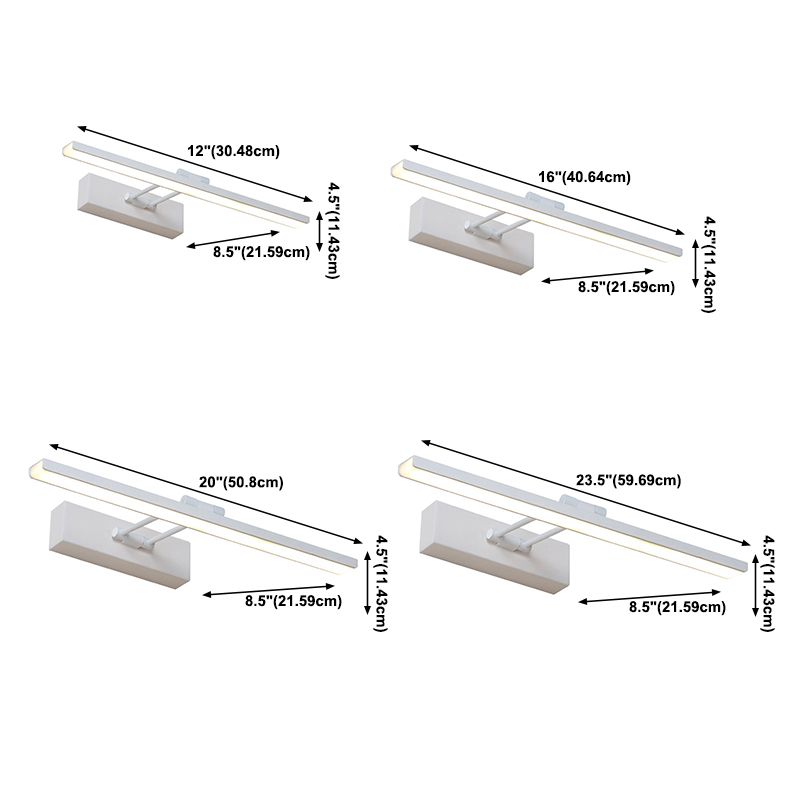 Luces de pared de tocador LED luces delanteras de espejo modernos con sombra acrílica