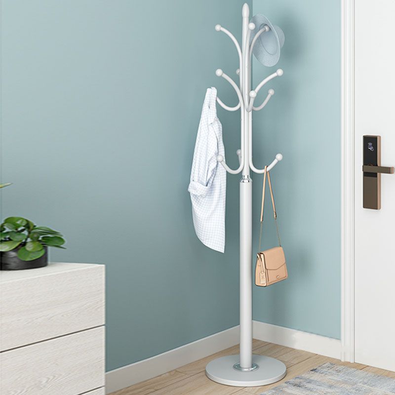 Contemporary Metal Hall Tree with Hooks Coat Hanger in Living Room