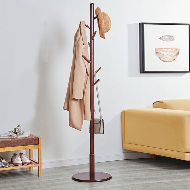 Modern Hall Tree Hooks Entry Hall Treein Dark Oak Wood Coat Hanger