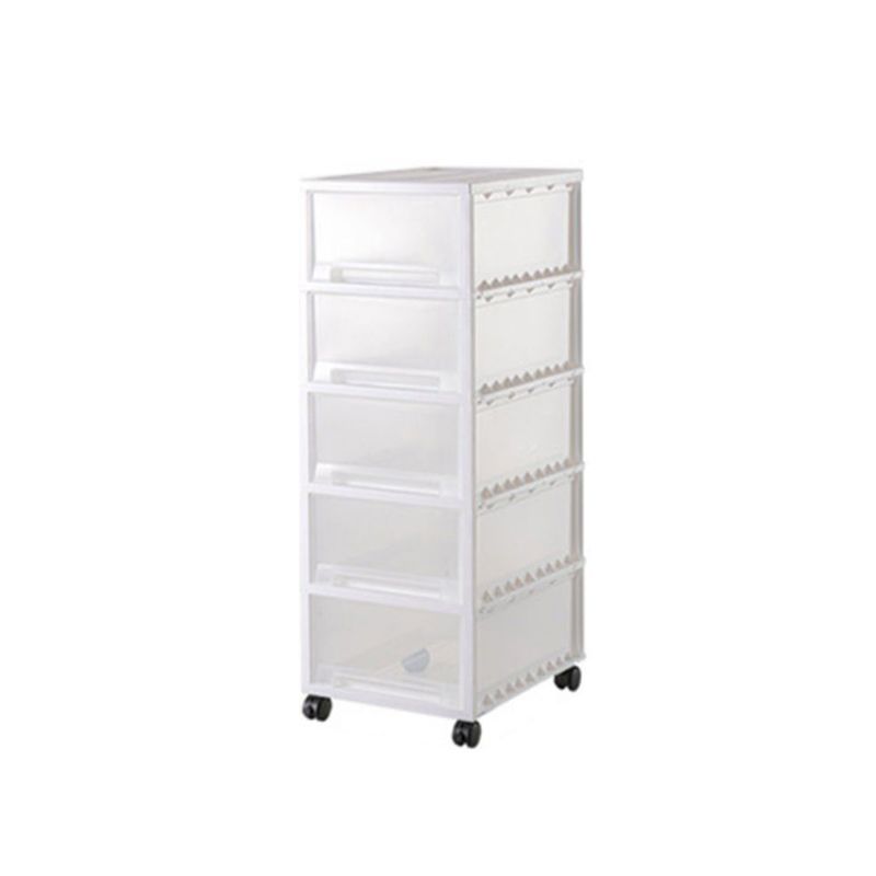 Modern Vertical Filing Cabinet Plastic Transparent Drawers File Cabinet