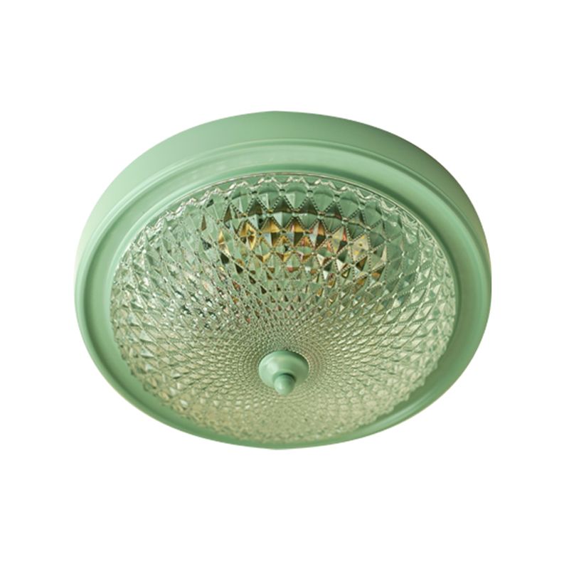 American Style Ceiling Light Circle Shape Ceiling Lamp with Glass Shade for Bedroom