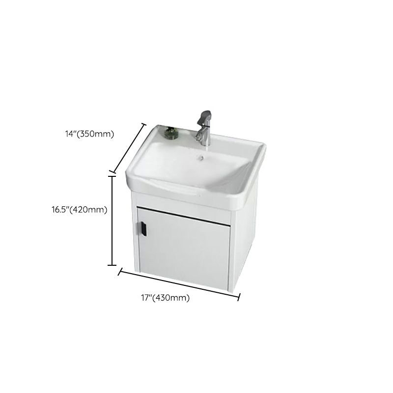 Wall-mounted Bathroom Vanity Modern Single-Sink Space Saver Vanity