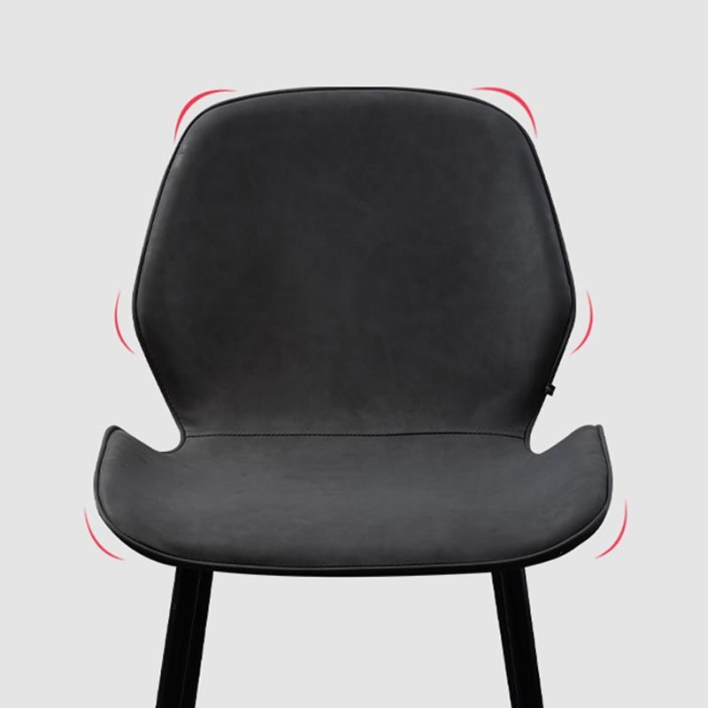 Wingback Side Chair Modern Leather Dining Chair for Dining Room