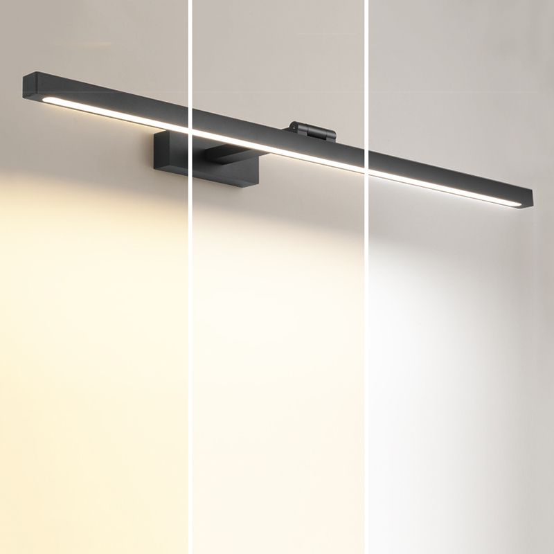 Modern Minimalist Style Linear Wall Mounted Vanity Lights Aluminum 1 Light Vanity Wall Light Fixtures