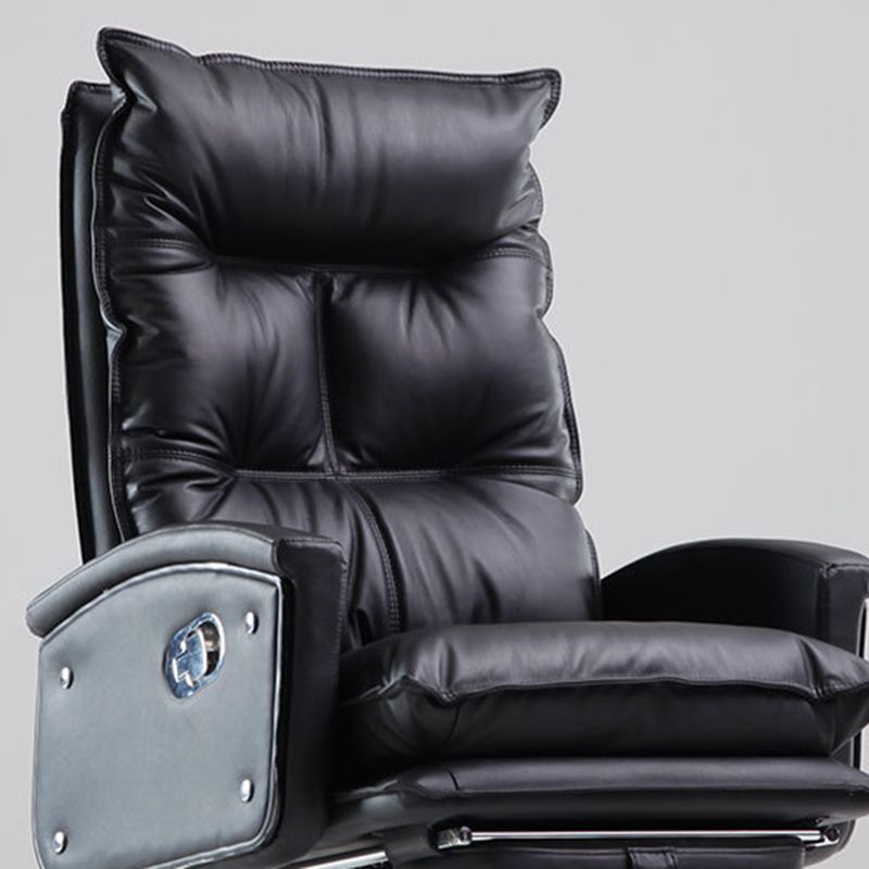 Contemporary Desk Chair Leather Executive Chair High-Back Chair with Wheels