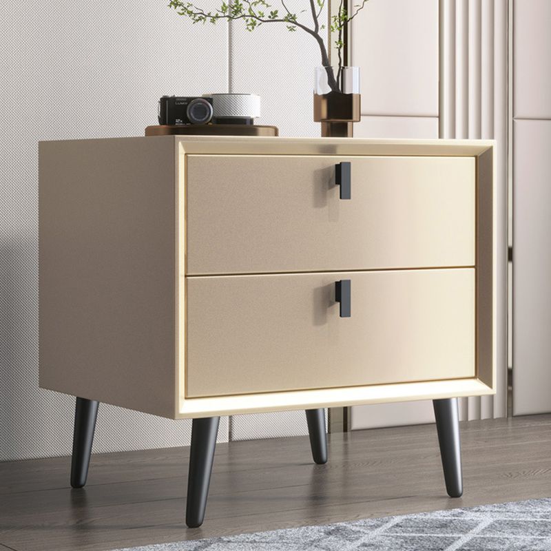 Modern Accent Table Nightstand Wooden Nightstand with Drawers