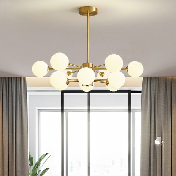 Simplicité moderne lustre Light Opal Glass Shade Living Lighting Room Lighting