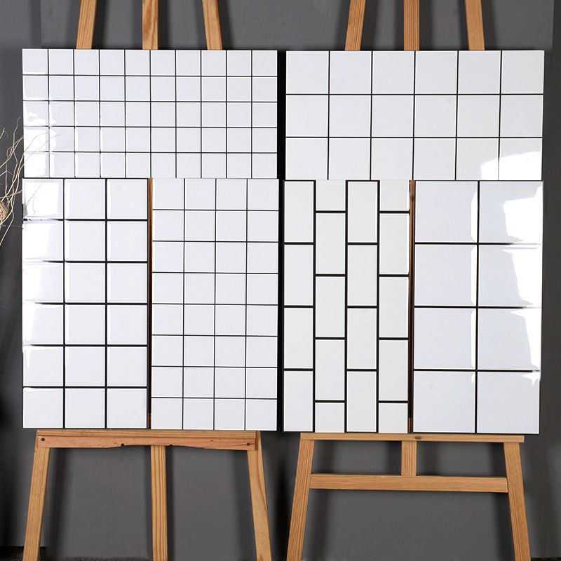 Modern Style Wall Tile Straight Edge Rectangle Waterproof Wall Tile