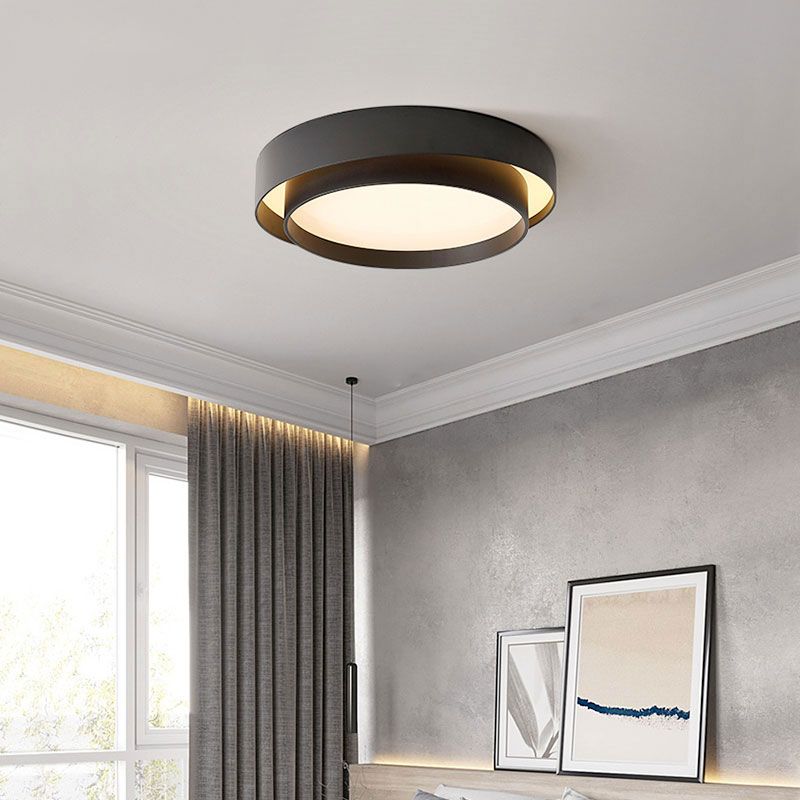 Circle Bedroom Flush Ceiling Light Metal LED Nordic Flush Ceiling Lamp Fixture