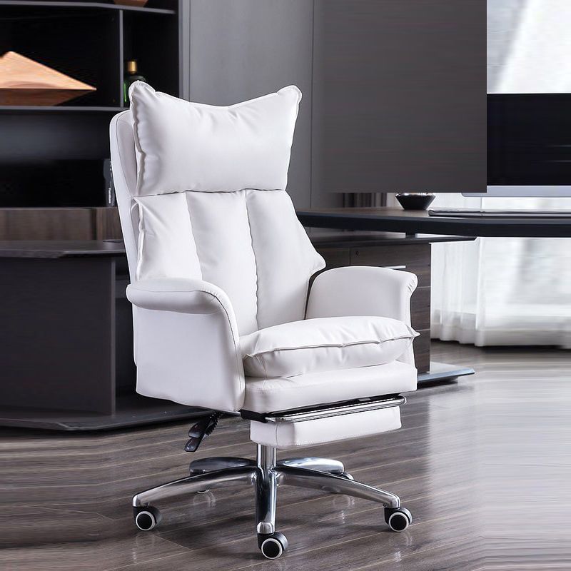 Upholstered Task Chair with Padded Arms Modern Office Chair with Wheels