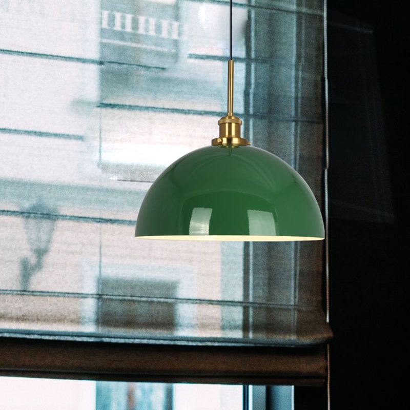 1-licht industriële hanglampverlichtingsarmaturen Groene smeedijzeren plafond hanger