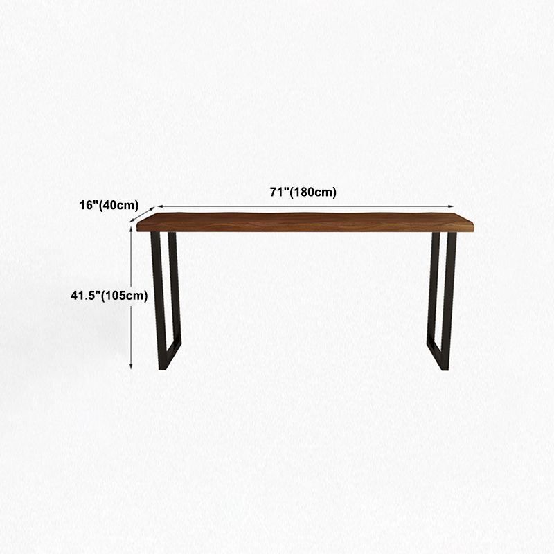 Modern Natural Counter Wine Table Solid Wood Fixed Table Indoor Patio Bar Table