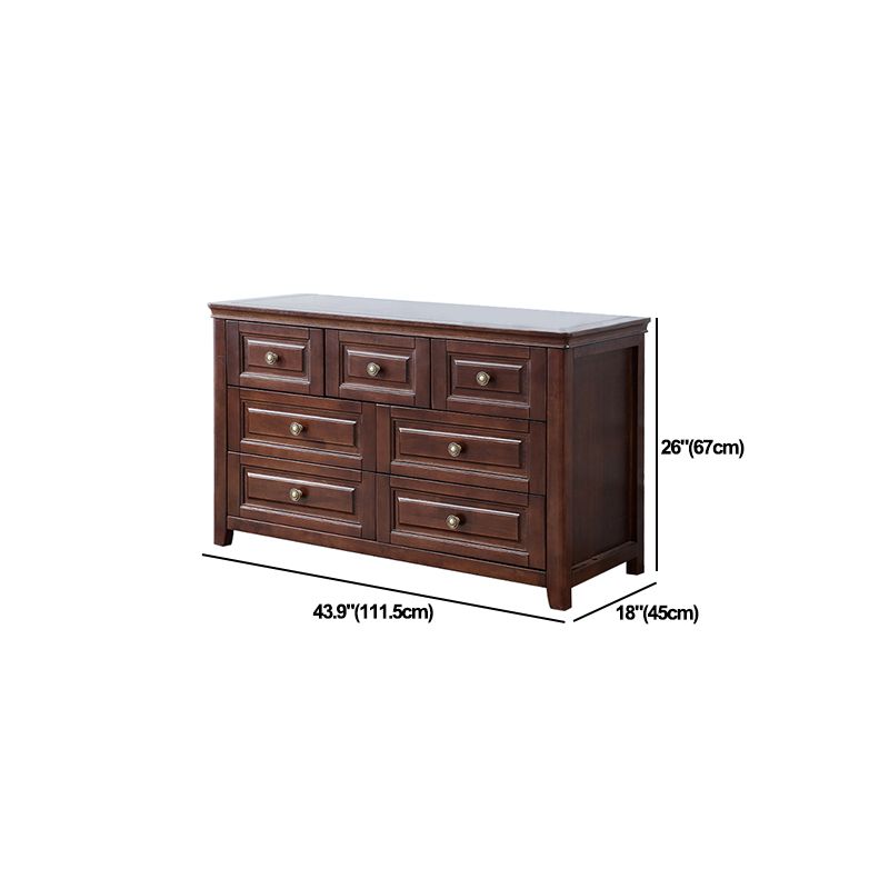 Traditional Brown Storage Chest Bedroom Storage Chest Dresser with Drawers