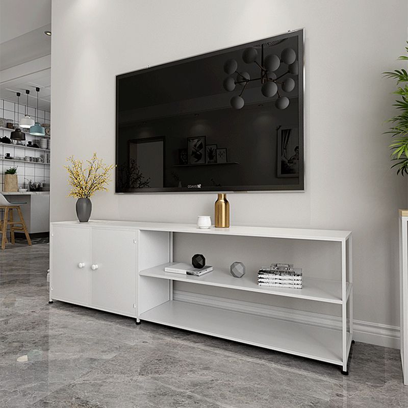 Industrial Metal TV Stand Console Open Storage TV Media Stand for Living Room