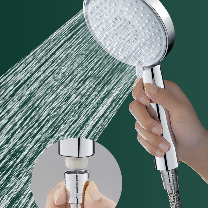 Round Handheld Shower Head Self-Cleaning Wall-Mount Shower Head