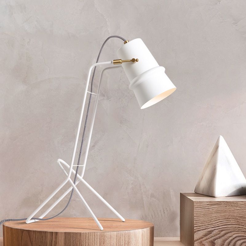 Lampada da comodino ampio bagliore metallo contemporaneo 1 lampadina di lettura luce in bianco