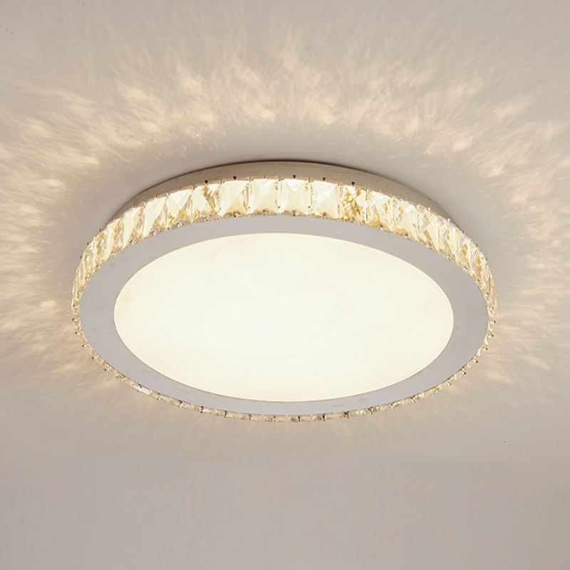 Contemporary Flush Mounted Ceiling Lights LED Crystal Shade Ceiling Mount Lighting