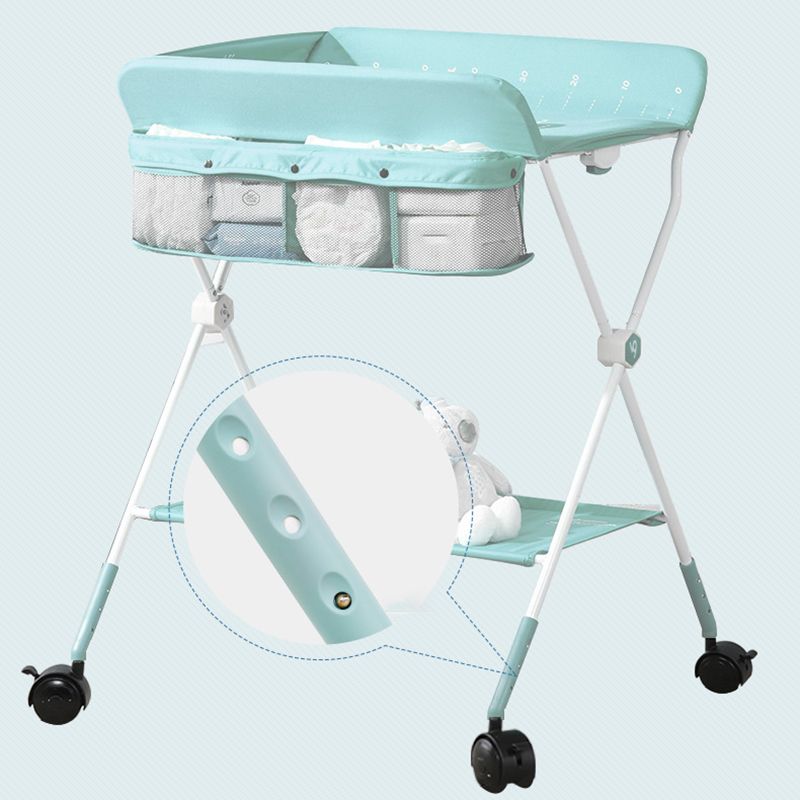 Portable Changing Table Folding Baby Changing Table with  Basket