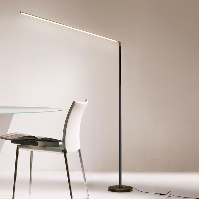 Nordic Linear Floor Lamp Metal 59" High LED Floor Light for Living Room