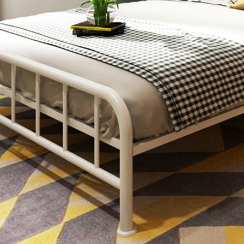 Contemporary Spindle Slat Bed Metal Open-Frame Bed with Custom Gold Legs