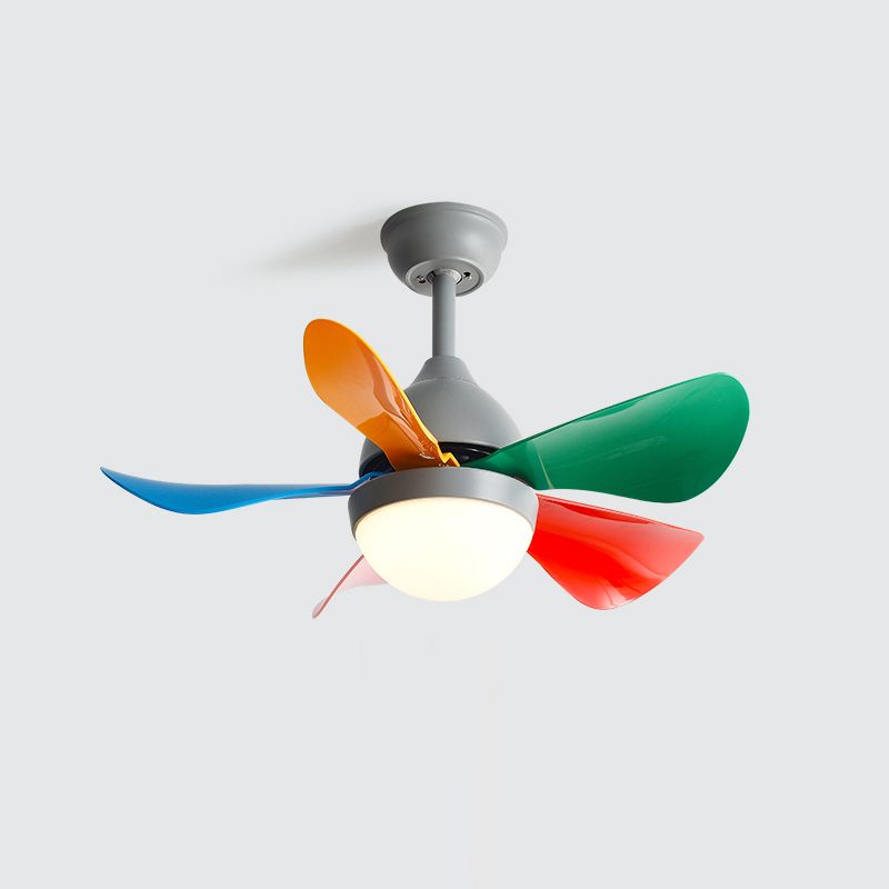 Colorful LED Ceiling Fan Light Modern Metal 1 Light LED Ceiling Fan for Bedroom