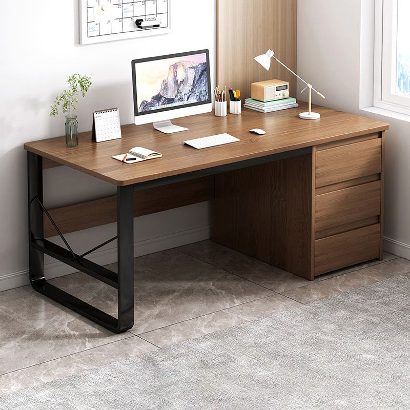 Modern Rectangular Writing Desk 29.5"H Home Office Desk with Drawers