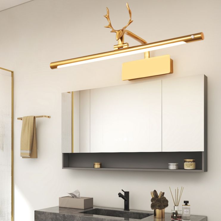 Modern Luxury Style Streamlined Wall Mounted Vanity Lights Metal Vanity Wall Light Fixtures with Antlers