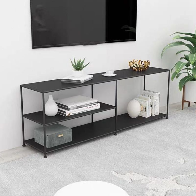 12.99"W TV Stand Open Storage Industrial Style TV Console with 3-shelf