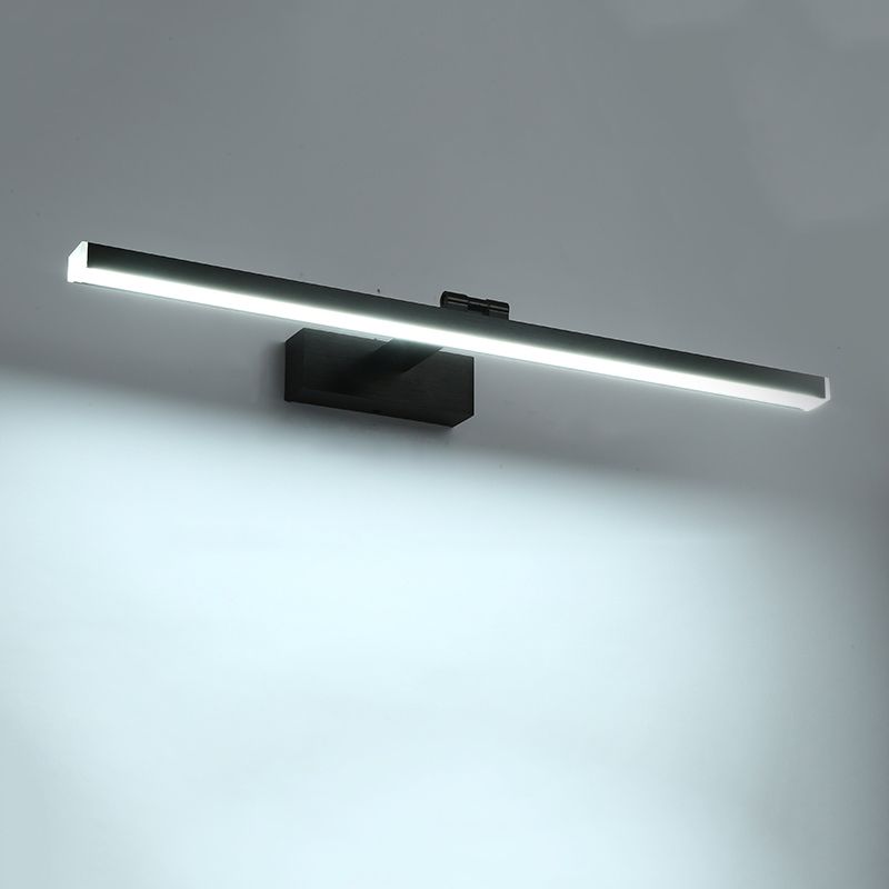 Metal Straight Wall Mounted Light Simplicity Style LED Wall Sconce Lighting in Black