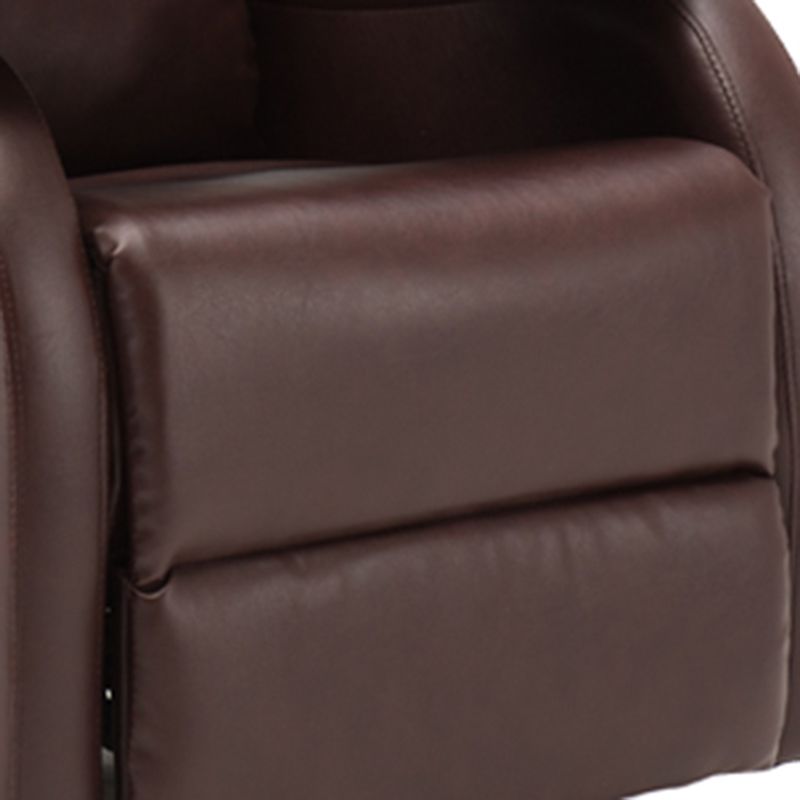 Traditional Leather Recliner Upholstered Solid Color Recliners