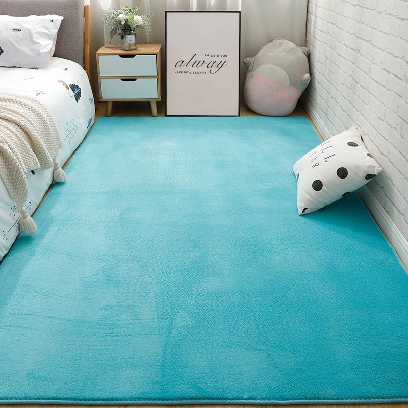 Stilvoller farbiger Teppich grüner Polyester Fläche Teppich Flecken Widerstand Teppich für Schlafzimmer