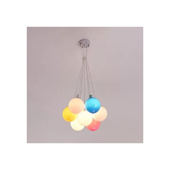 Balloon Restaurant Pendant Light Plastic Kids Modern Multi-Colored Hanging Light