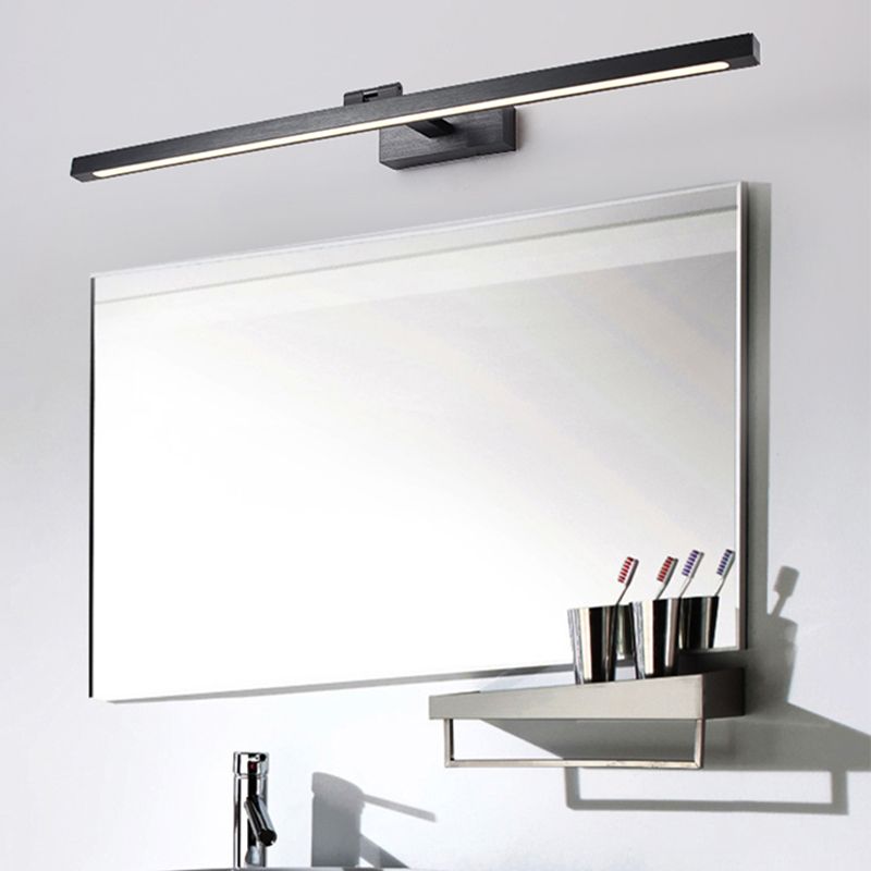 Modern Aluminum Extendable Vanity Light Black Strip Mirror Light for Bathroom