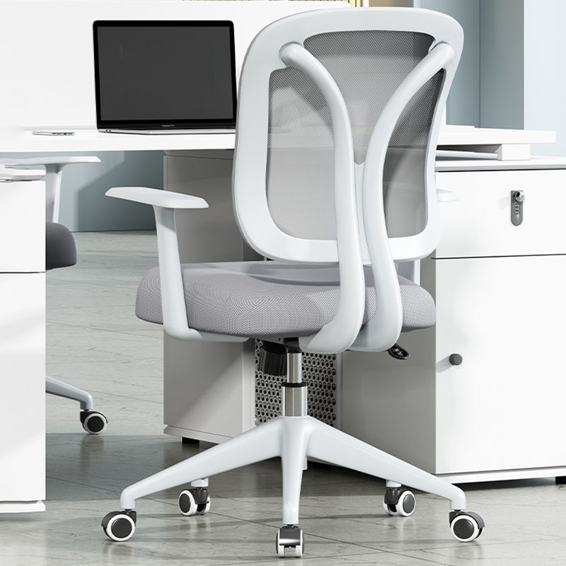 Fixed Arms Office Chair No Distressing Ergonomic Tilt Mechanism Desk Chair with Wheels