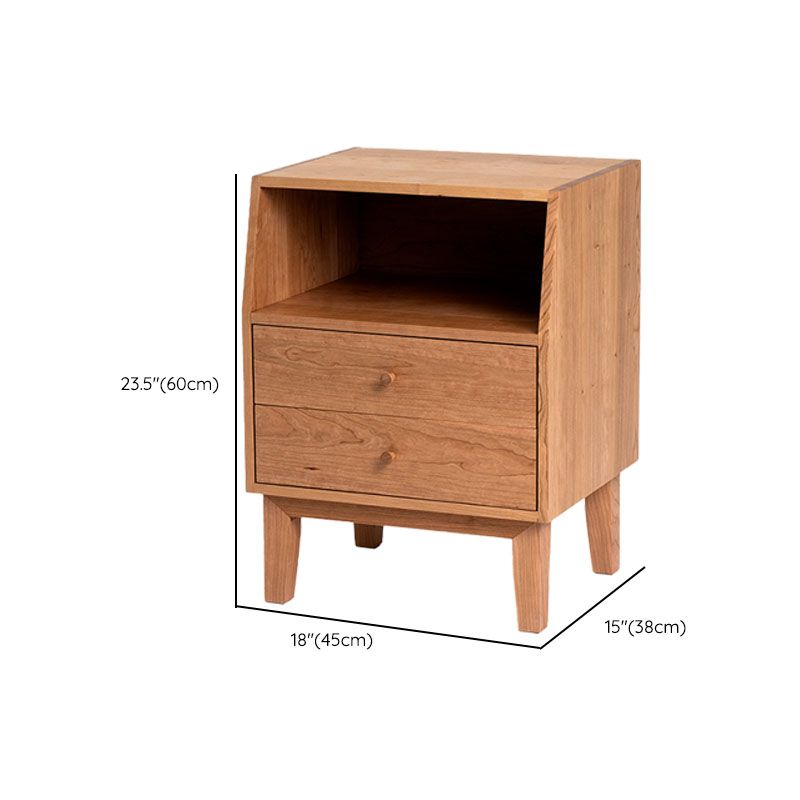 Traditional Drawers Included Accent Table Nightstand 20" Tall with Legs