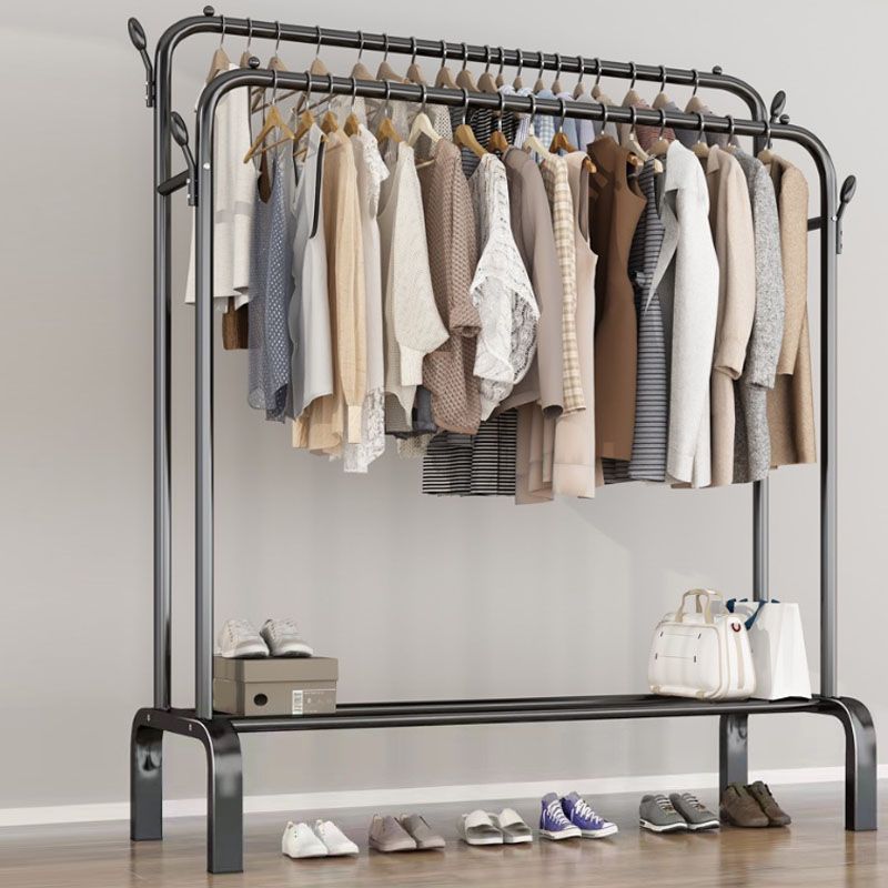 Modern Style Metallic Coat Rack Free Standing Hooks Design Coat Rack with Shelf