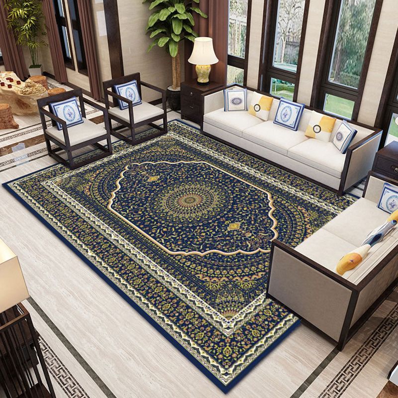 Persischer marokkanischer Fliesenteppich Polyester Teppich nicht rutschfestes Hintergrund Teppich für die Heimdekoration