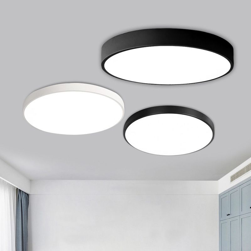 Nordic Acryl Ronde Plafond Licht Smeedijzeren Slaapkamer Flush Mount Plafond Licht